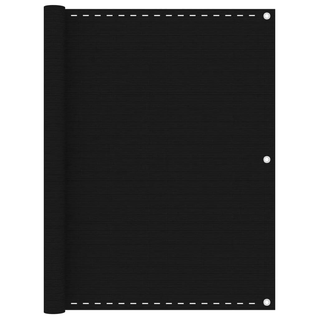 Schermo per balcone schermo per la privacy 120 x 500 cm HDPE nero 02_0010262