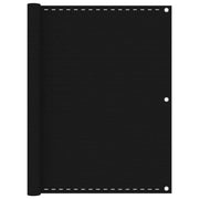 Schermo per balcone schermo per la privacy 120 x 500 cm HDPE nero 02_0010262