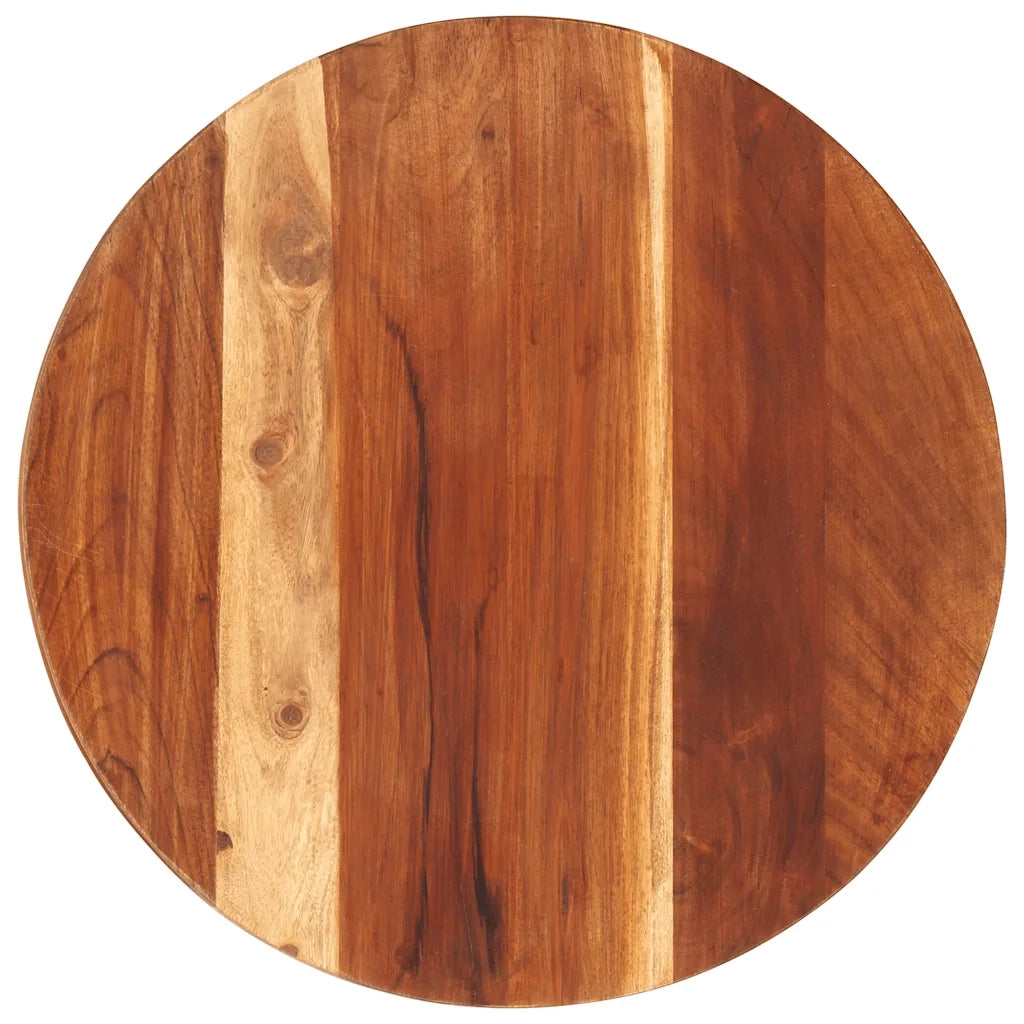 Piano Tavolo in Legno Massello di Acacia Rotondo 25-27 mm 40 cm 285972