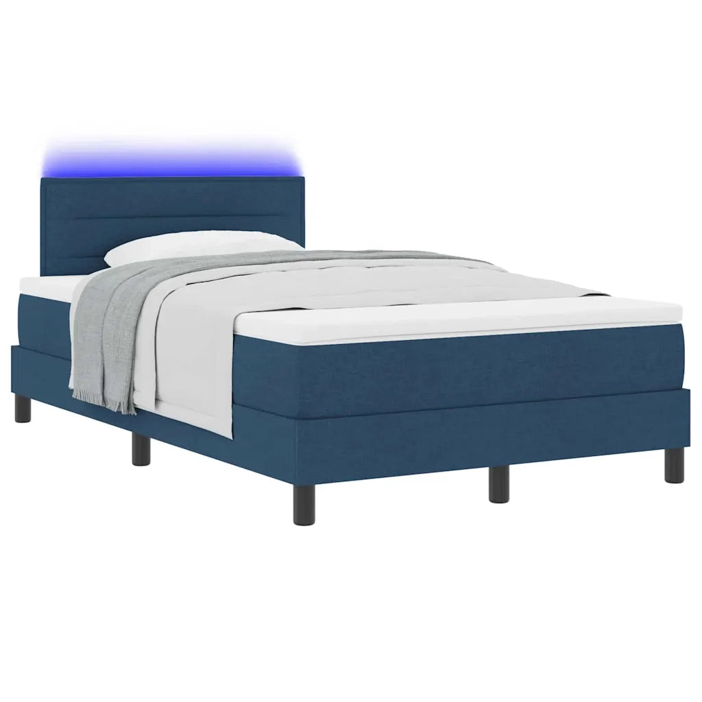 Letto a molle con materasso con led Blu 120 x 200 cm Tessuto 3342127