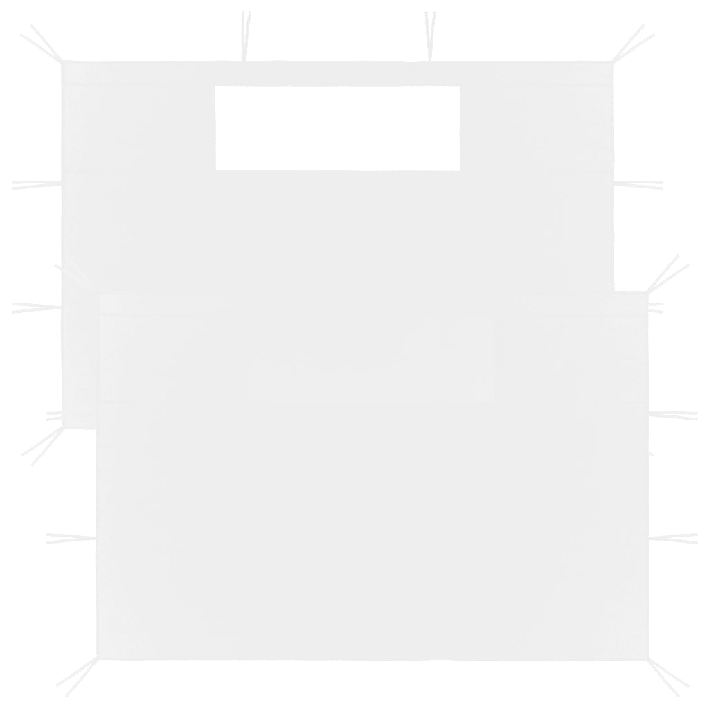 Pareti con Finestre per Gazebo 2 pz Bianche cod mxl 62461