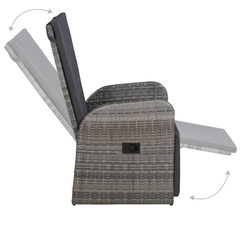 Set di mobili da bistrot da 3 pezzi con cuscini resina intrecciata grigia 02_0014535