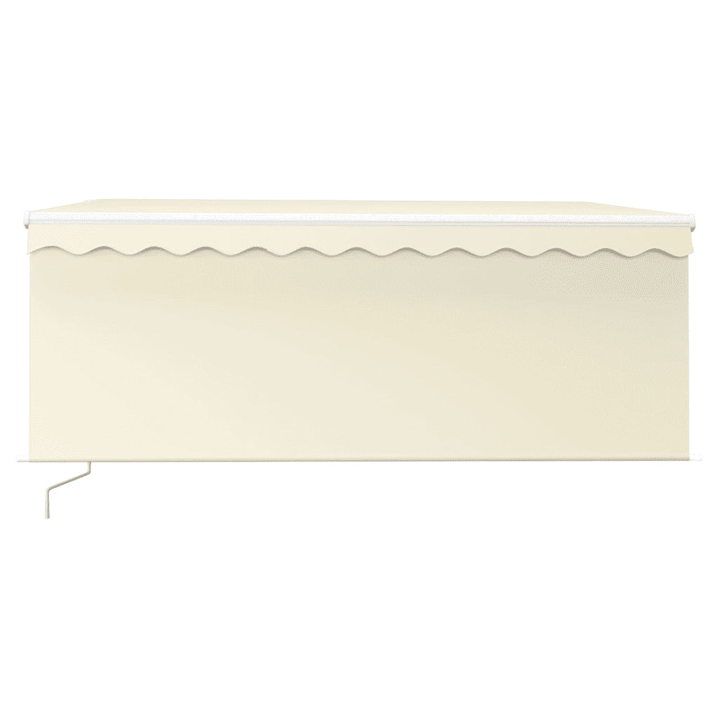 Tenda da Sole Retrattile Manuale con LED-Tenda parasole per Patio 3,5x2,5 m Crema 145176