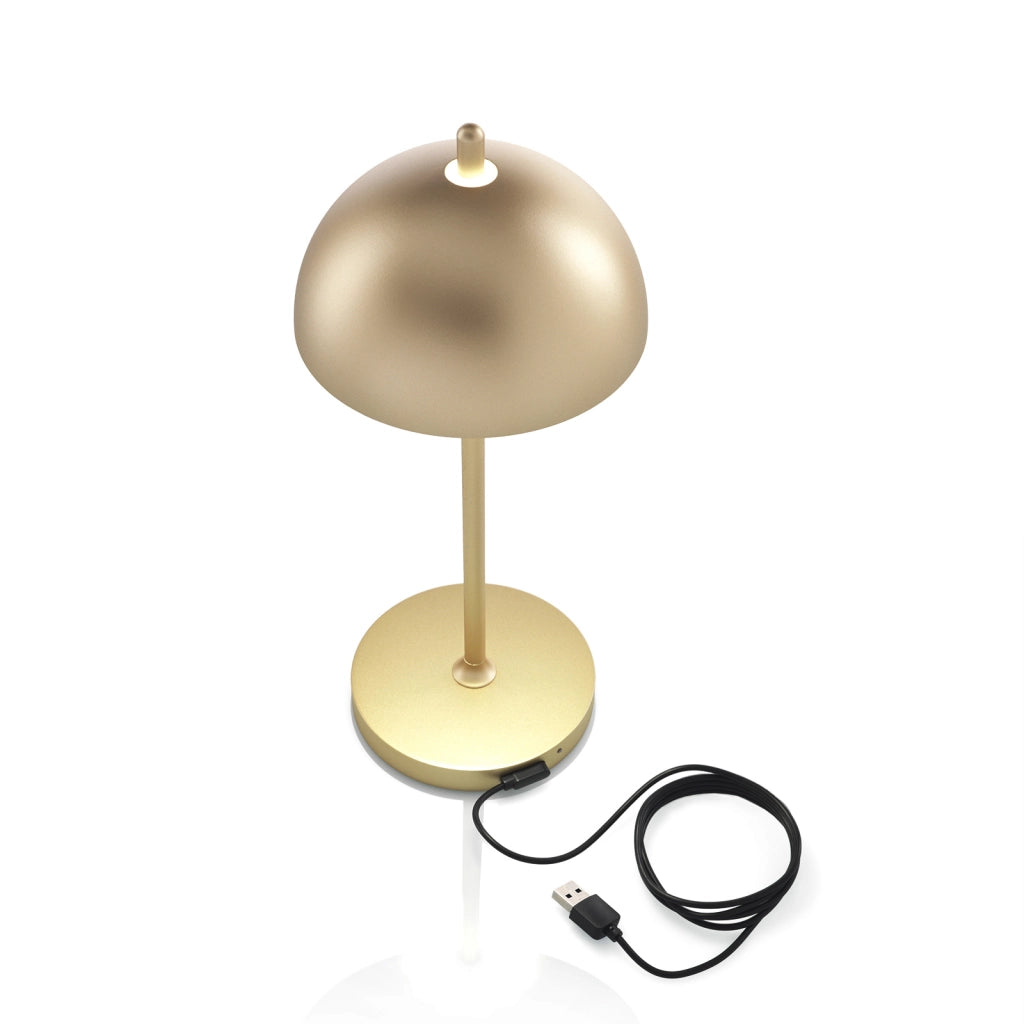 Lampada da tavolo ricaricabile DRAVEN oro