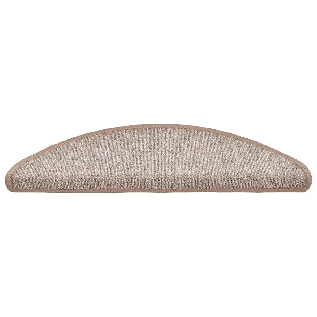 Tappetini per scale 20 pz 56x17x3 cm Marrone chiaro Semicircolari