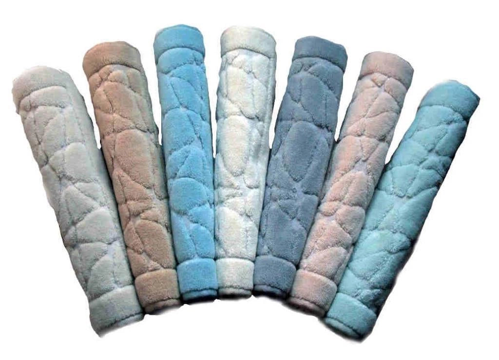 Set 3 Pezzi Tappeti da Bagno Pamuk 1 da 50 x 80 + 2 da 40 x 50 cm Vari Colori