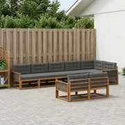 Set di divani da esterno 8 pcs Naturale e Antracite