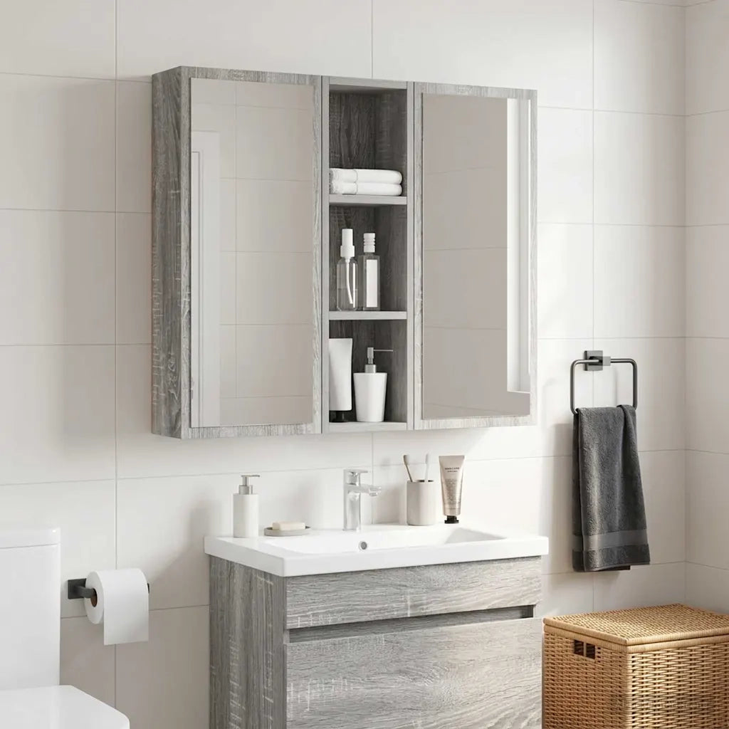 Armadio da bagno a muro Sonoma grigia 20 x 14 x 70 cm 889300