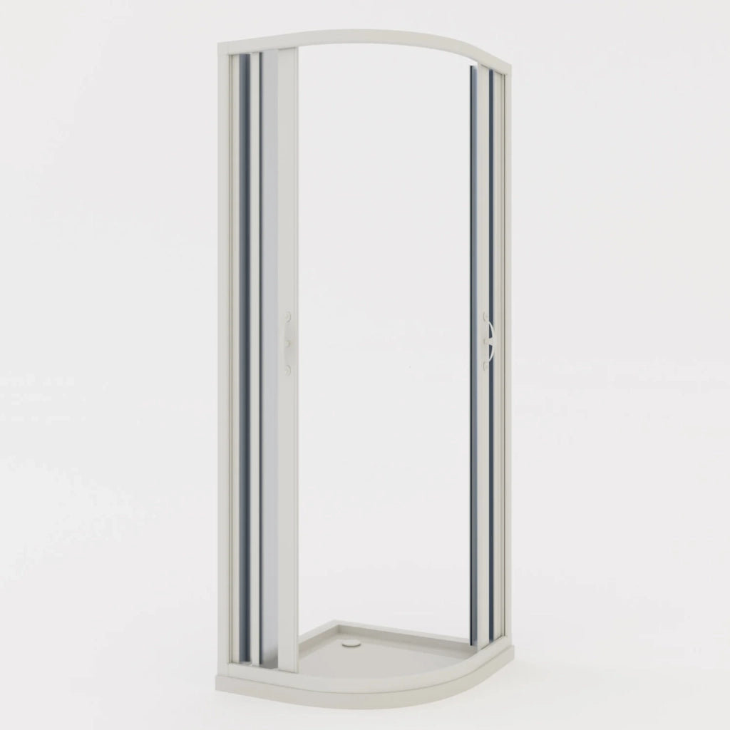 Box doccia a soffietto in PVC 90x90 cm H 185 mod. Loto con apertura centrale