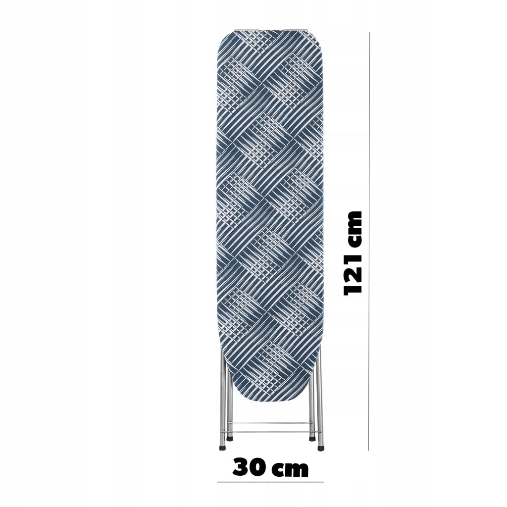 Asse da stiro pieghevole KADAX 104x30 cm con supporto per ferro da stiro, leggera e compatta.