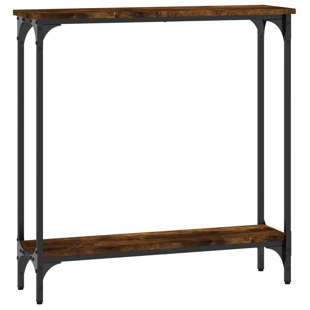 Tavolino Consolle Rovere Fumo 75x22,5x75 cm Legno Multistratocod mxl 107266
