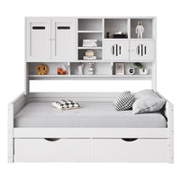Divano letto legno 90x200cm?- Xylo - cassetto bianco