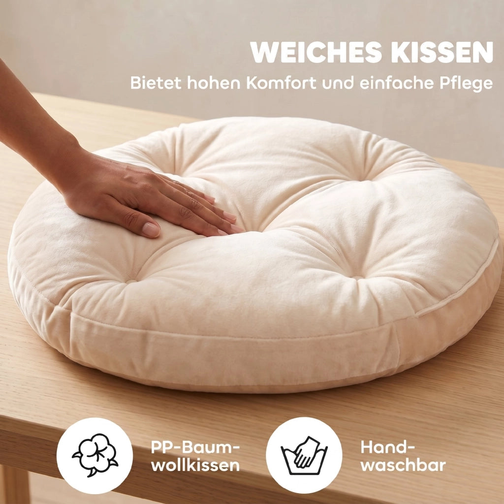 Letto per gatti in rattan con cuscino lavabile e palla ¨C zephmum ¨C 45x41x75 cm marrone chiaro