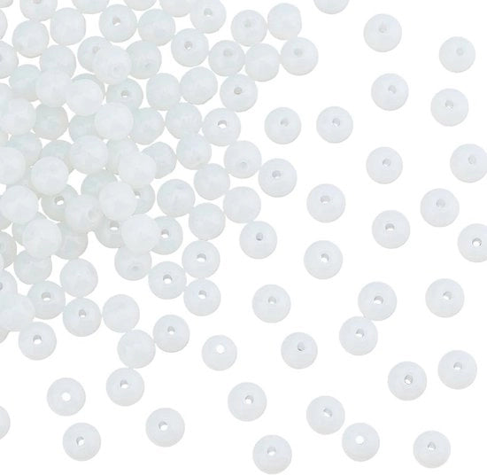 Collana con Perle di Cristallo 300 pezzi - Perle Naturali - Perle Sferiche 6mm - Perle con Foro 1mm - Perle per Decorazioni di Gioielleria