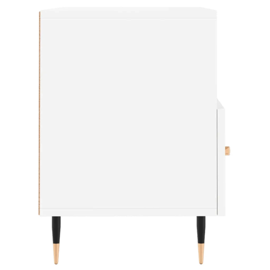 Mobile Porta TV Bianco 80x36x50 cm in Legno Multistrato 828948