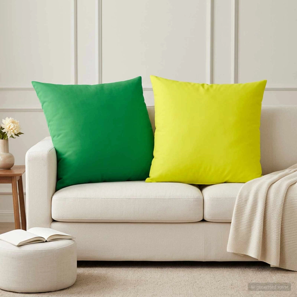 Federa 6 pcs HEERLEN Verde 80 x 80 cm Poliestere 913668