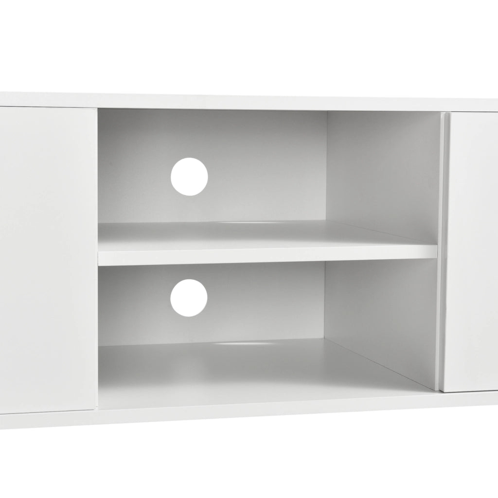Mobile Porta TV Laugar a 2 Ante e Scomparti 120 x 40 x 38 cm - Bianco [en.casa]
