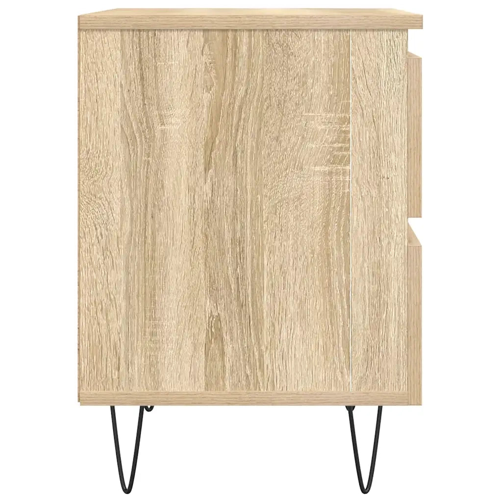 Comodino Rovere Sonoma 40x35x50 cm in Legno Multistrato