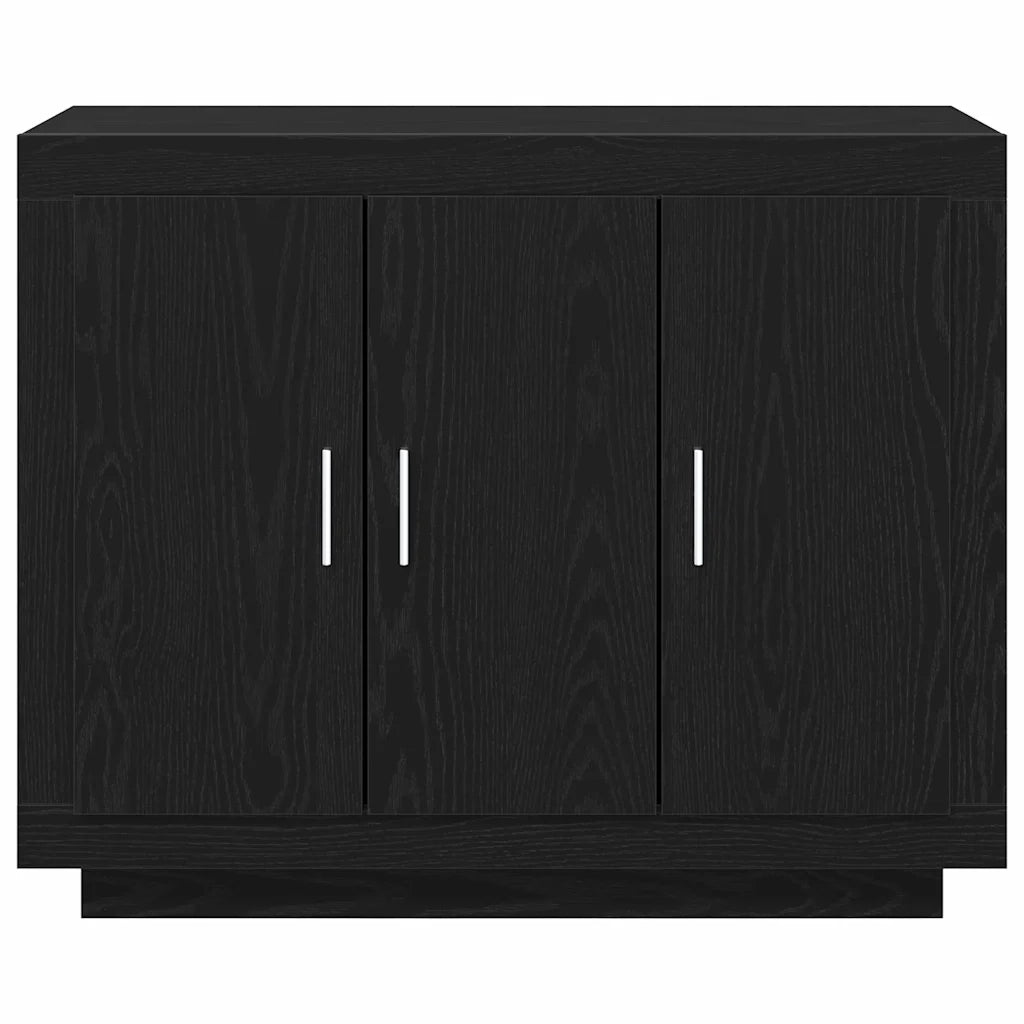Credenza | Madia | Buffet da pranzo | Armadio da pranzo Rovere Nero 92 x 35 x 75 cm Legno multistrato