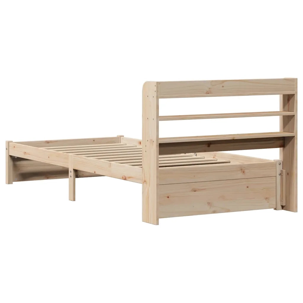 Giroletto con Testiera 75x190 cm in Legno Massello di Pino 3306720