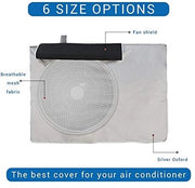 Copertura protettiva per aria condizionata - acqua, polvere e UV resistente - freddo resistente - dimensioni 72 x 26 x 57 cm - materiale Oxford argentato - coperture aria condizionata