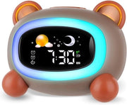 Alarme Digitale per Camera da Letto - Orologio LED per Bambini - Adatto per la Formazione del Sonno e la Risvegliata Acustica - Tavolo da Pranzo per Bambini - Bebè