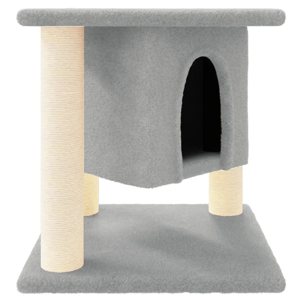 Albero per Gatti con Tiragraffi in Sisal Grigio Chiaro 37 cm cod mxl 23104