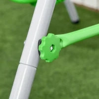 Altalena per Bambini 6-36 Mesi da Giardino e Salotto in Acciaio e PE, 122x146x122 cm, Verde