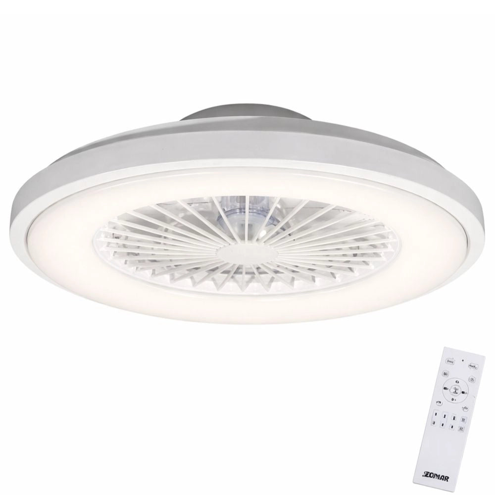 Ventilatore plafoniera led zephir 2 in 1 con telecomando e luce calda fredda regolabile zvp6