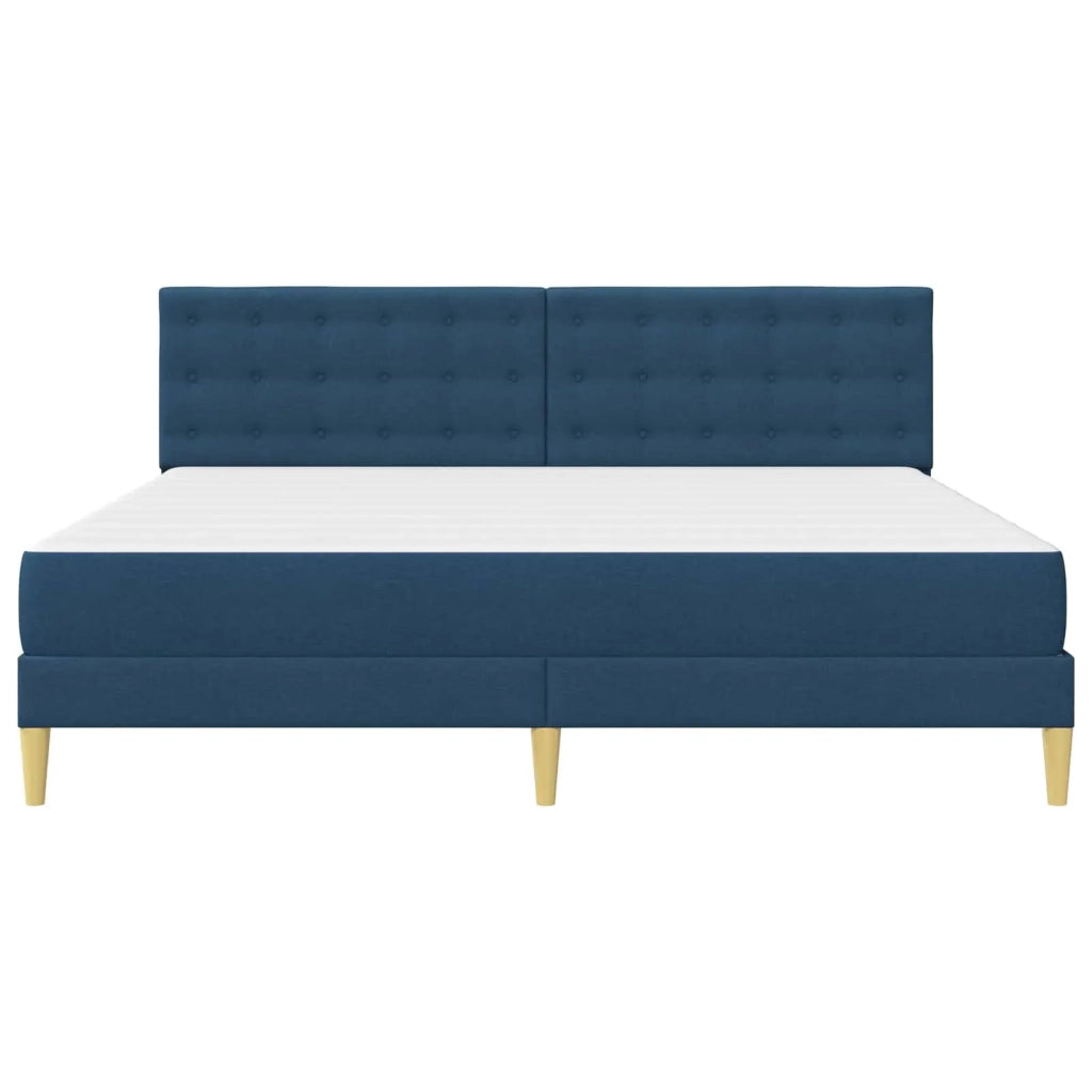 Struttura letto con materasso Blu 200 x 200 cm Tessuto 3415132