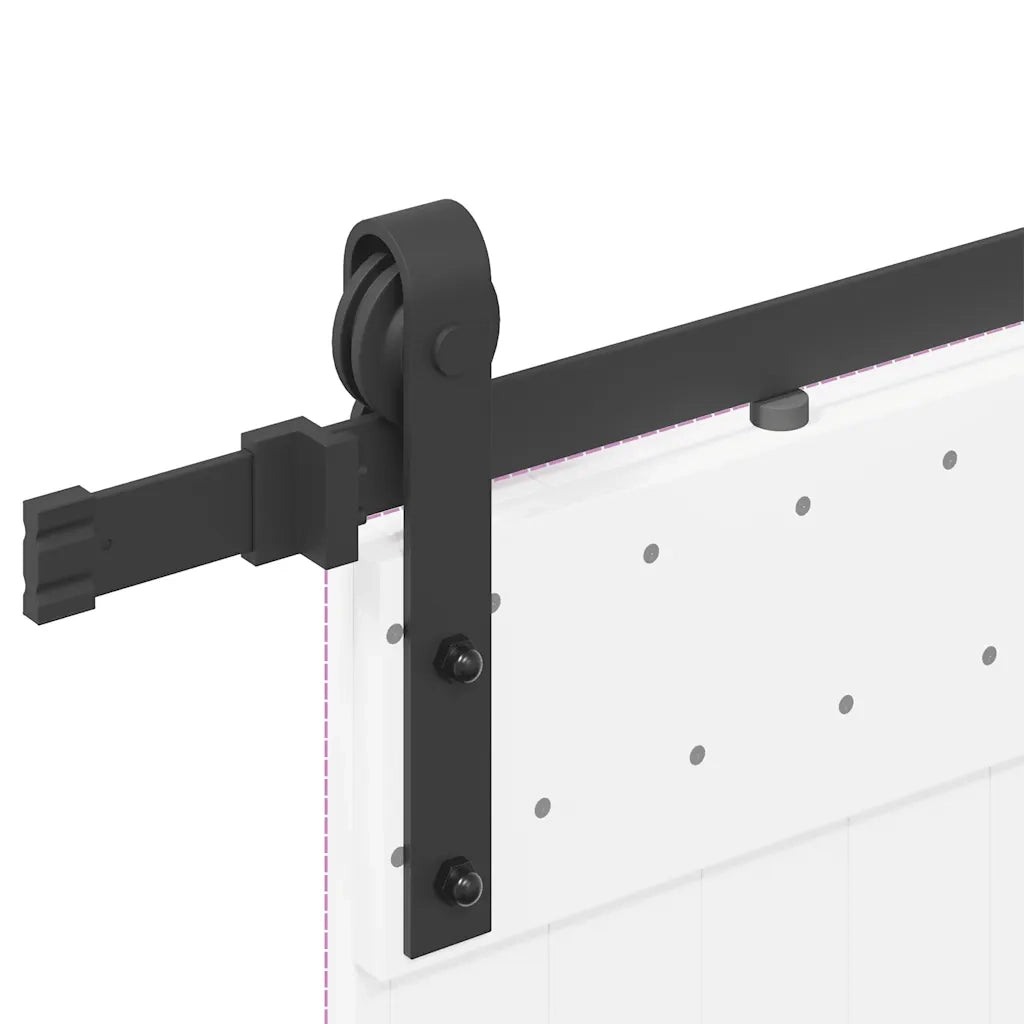 Kit di Binari per Porte Scorrevoli 183 cm Acciaio Nero CFW4147336