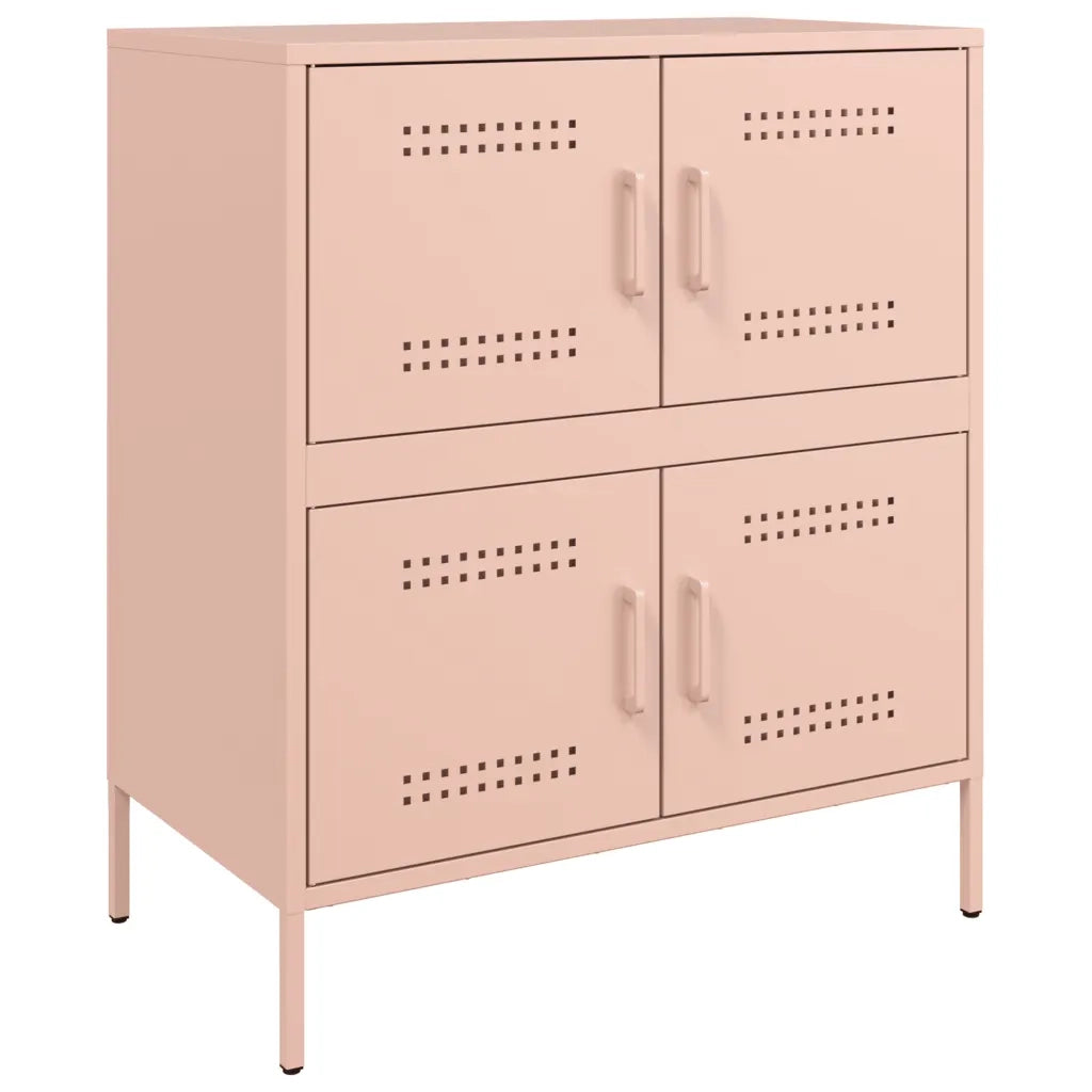 Credenza | Madia | Buffet da pranzo | Armadio da pranzo Rosa 68x39x79 cm in Acciaio