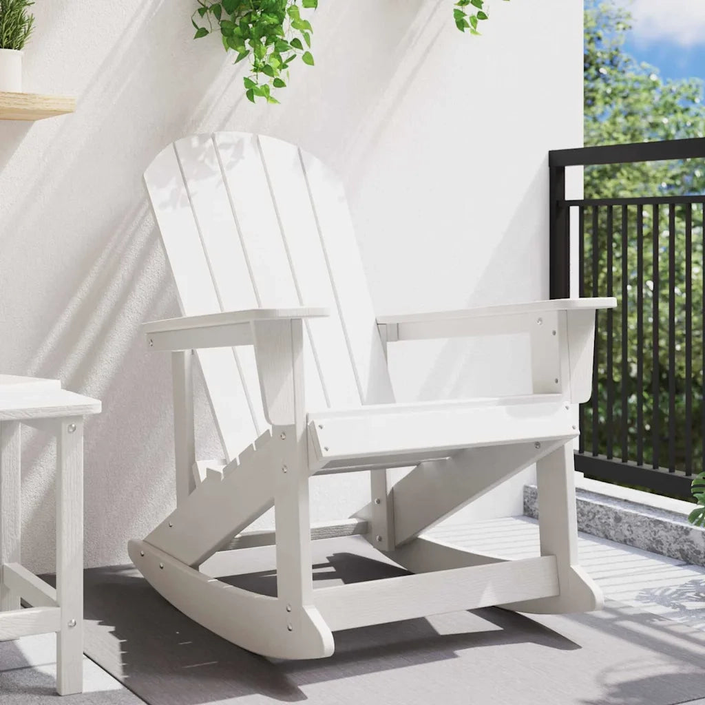 Poltrona a dondolo Adirondack Bianco 92 x 73,5 x 92 cm HDPE 42006625