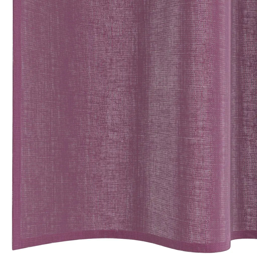 Tende in Voile con Tasche per Aste 2 pz Viola