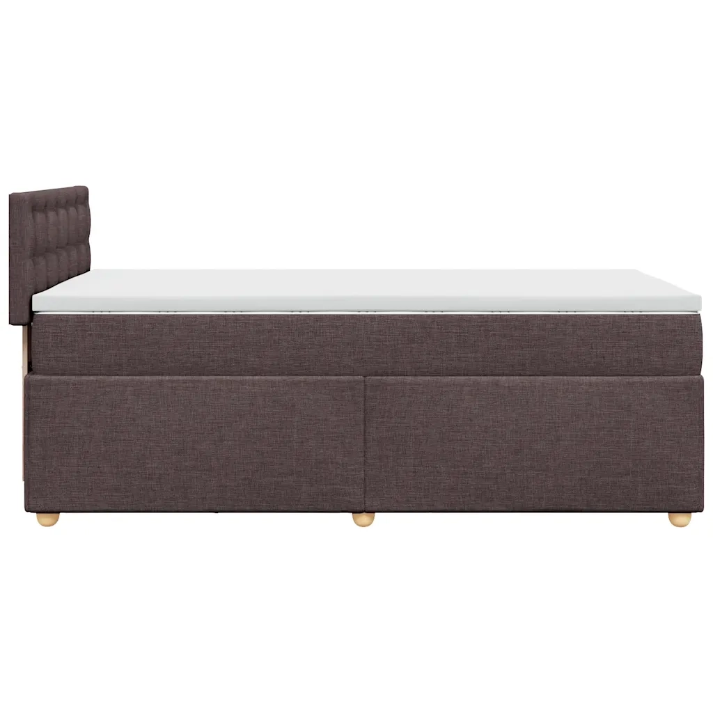 Giroletto a Molle con Materasso Marrone Scuro 100x200cm Tessuto 3288908