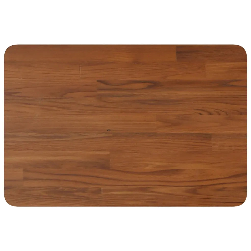 Piano Bagno Marrone Scuro 60x40x1,5cm Legno Massello Trattato CFW4941282
