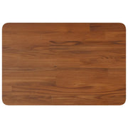 Piano Bagno Marrone Scuro 60x40x1,5cm Legno Massello Trattato CFW4941282