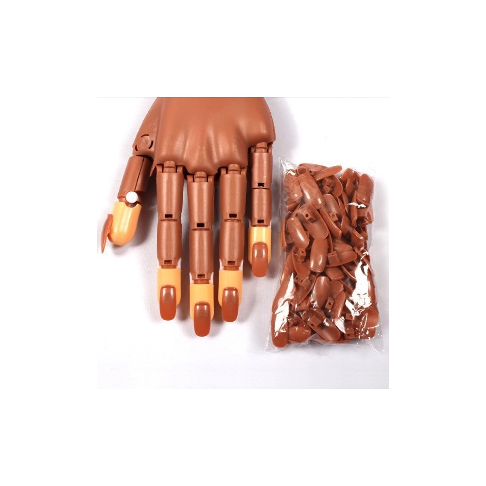Trade Shop - Mano Finta Per Pratica Nail Art Estetista Supporto Tavolo Unghie Finte Gel Tips -