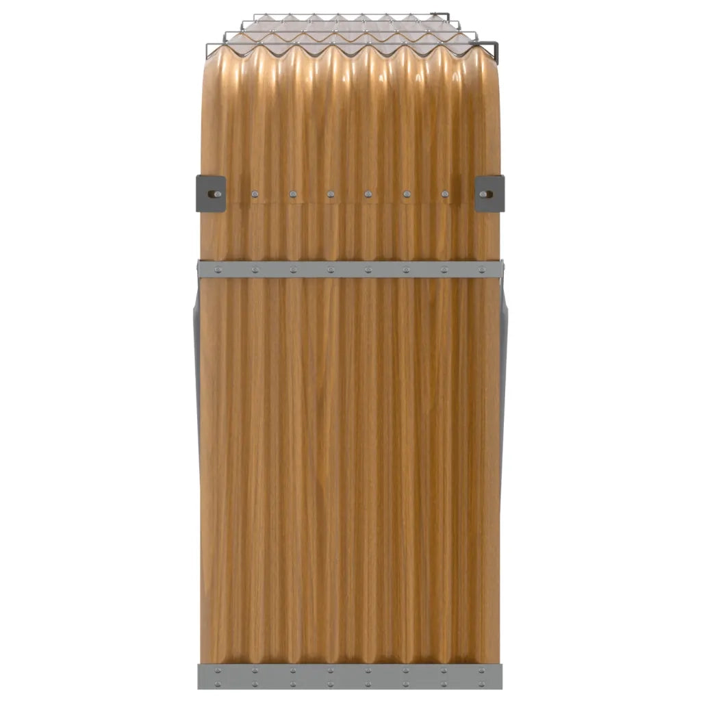 Portaceppi Effetto Legno 234x45x100 cm in Acciaio Zincato 364585
