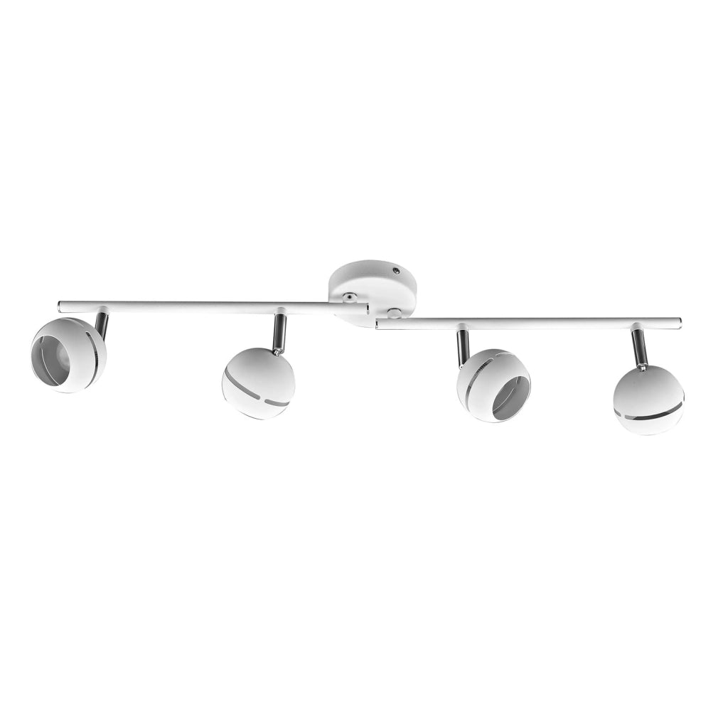 Italux Anita plafoniera LED 4 luci bianco/cromo 70cm