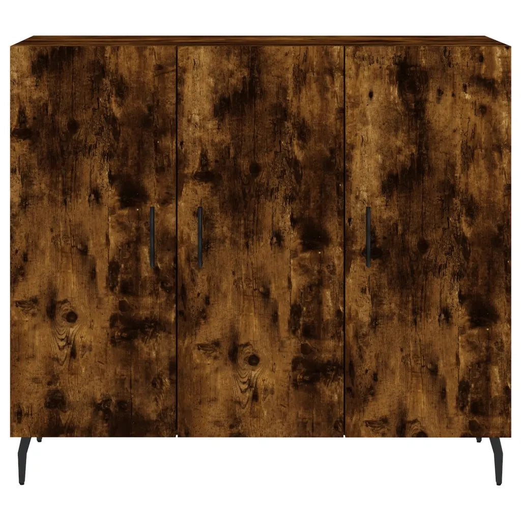 Credenza | Madia | Buffet da pranzo | Armadio da pranzo Rovere Fumo 90x34x80 cm in Legno Multistrato