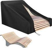Copriletto per giardino in tessuto 420D Oxford - Impermeabile e resistente al vento - Adatto per sedie a sdraio in legno - Dimensioni: 205 x 185 x 130 cm