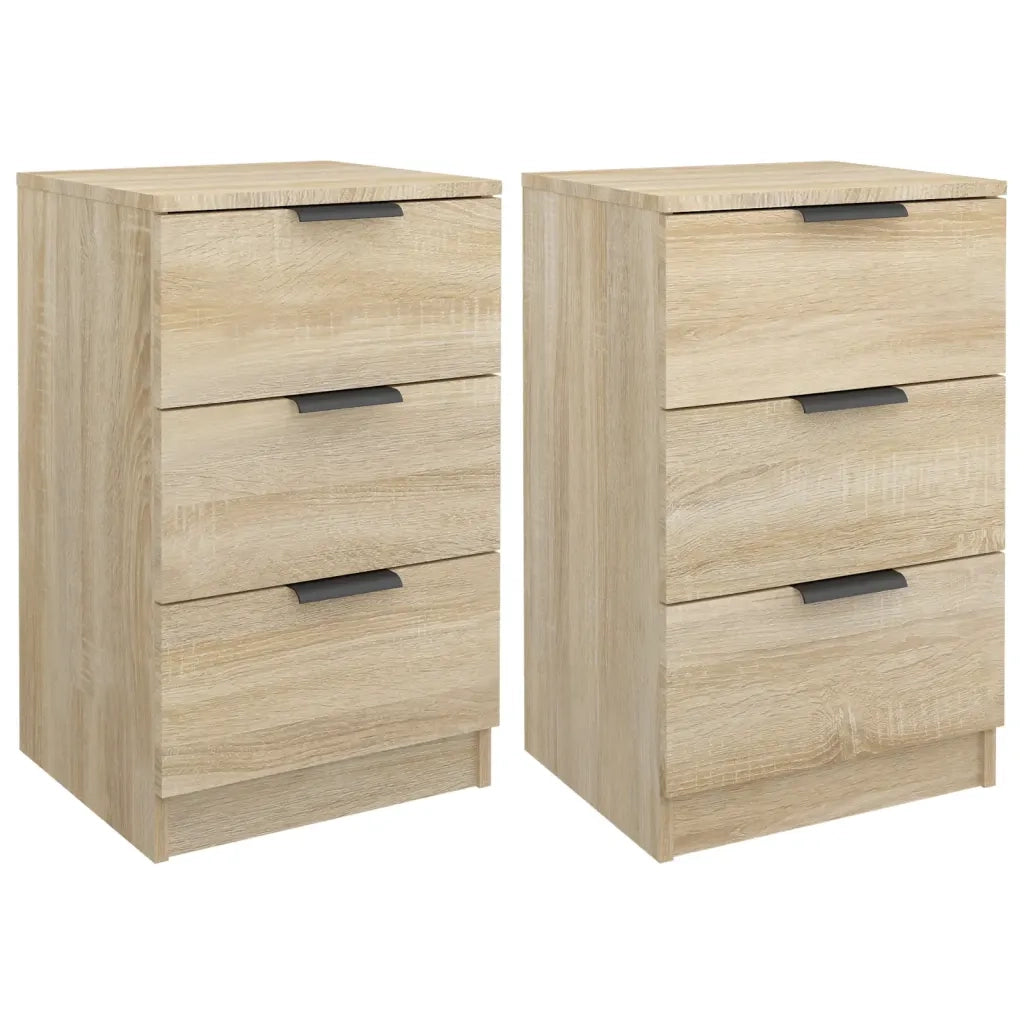 Set di 2 Comodini | Armadio da Notte | Mobiletto da notte Rovere Sonoma 40x36x65 cm