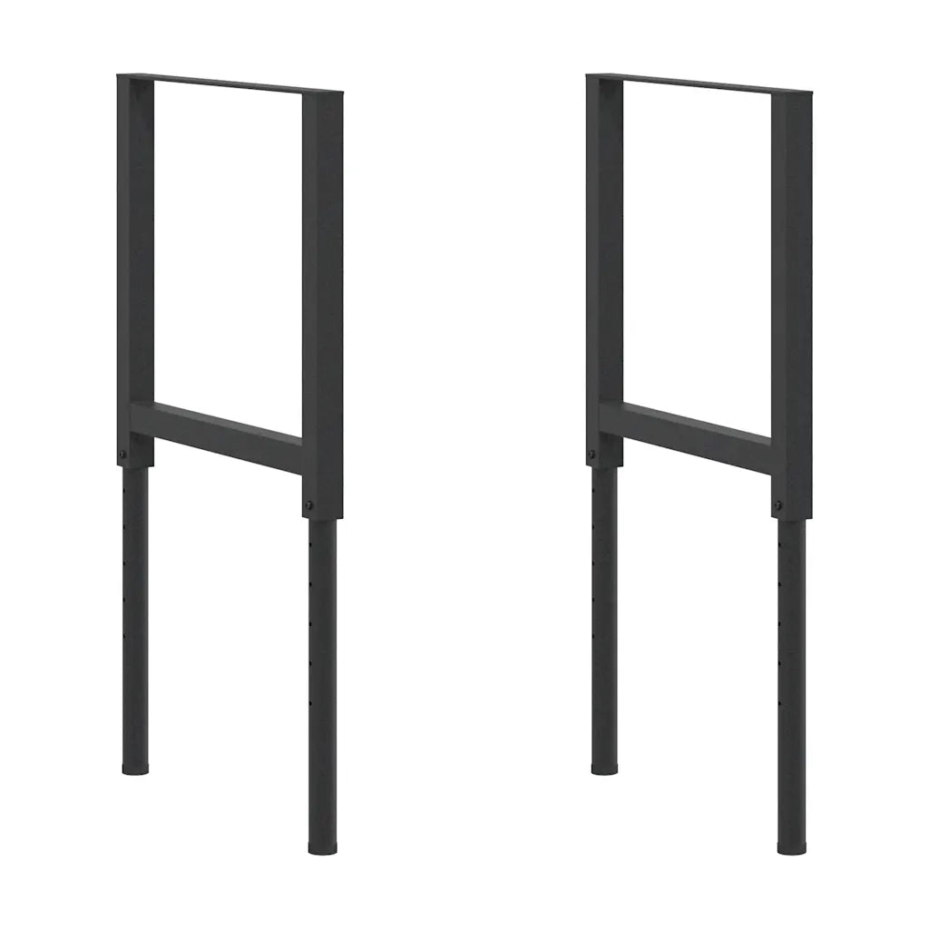 Telai per Banco da Lavoro 2 pz in Metallo 55x(69-95,5) cm Neri CFW4067397