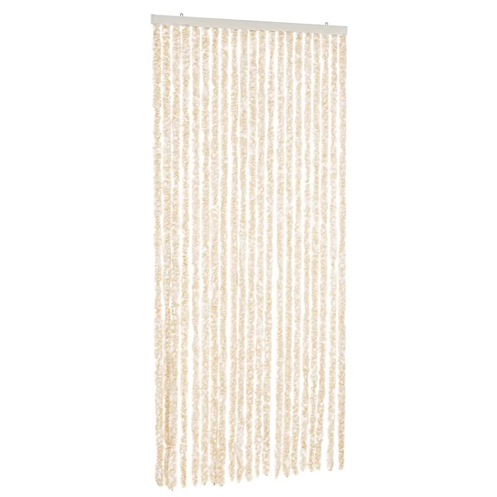 Tenda Antimosche Beige e Bianca 90x220 cm in Ciniglia CFW9976545