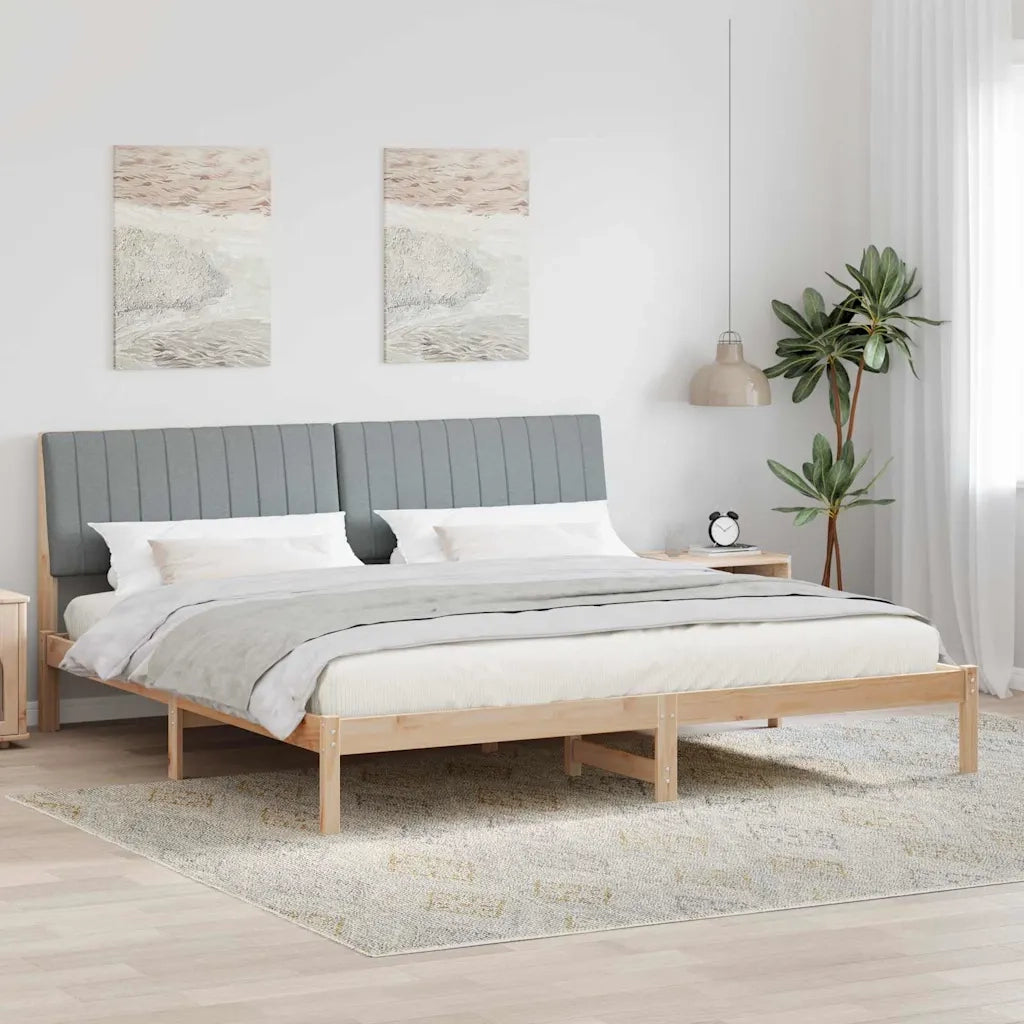 Struttura del letto-Giroletto Marrone 200 x 200 cm Pino massello 910896