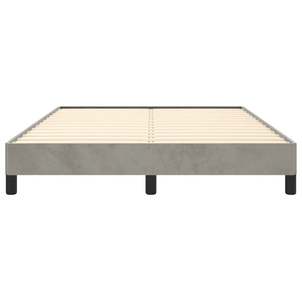 Giroletto senza Materasso-Struttura Letto Grigio Chiaro 140x190 cm Velluto 112989