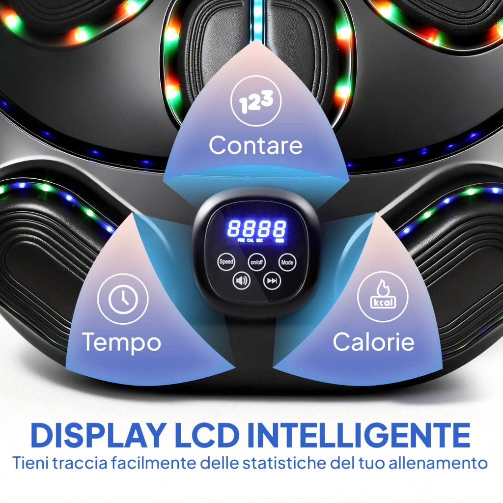 Macchina da Boxe Musicale a Parete con 9 Modalit¨¤, Luci LED e Connessione Bluetooth, 61x48x11 cm, Nero