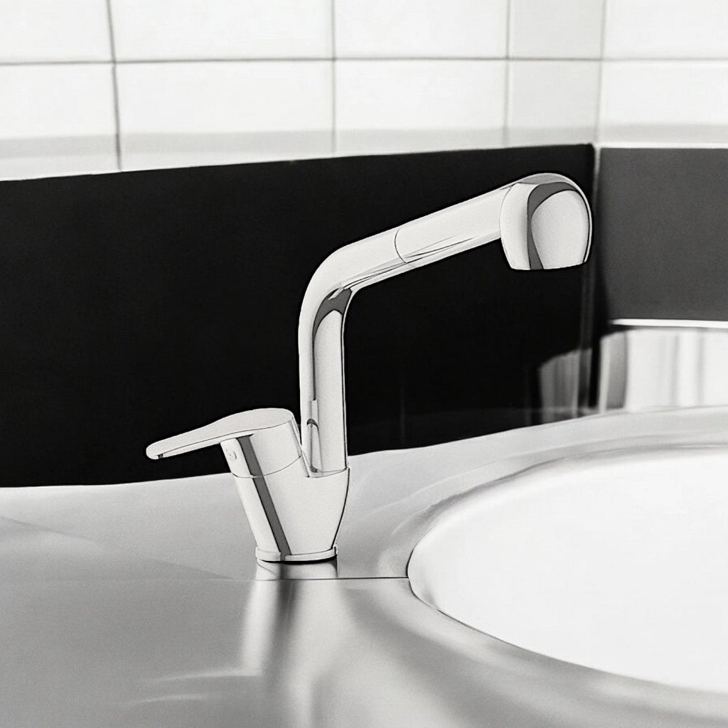 Miscelatore lavello con doccia estraibile completo