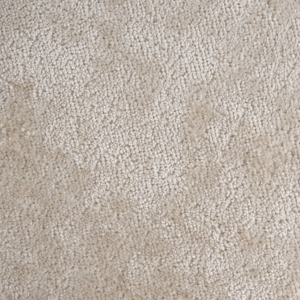 Pouf rotondo in ciniglia beige Pouf imbottito in stile glamour Mobili per soggiorno